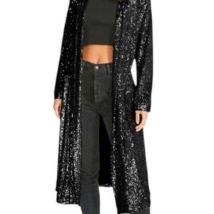 Anthropologie BB Dakota Sequin Cardigan Duster